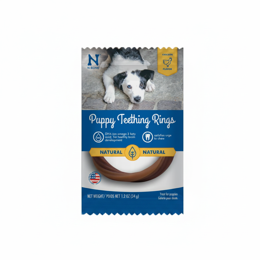 N-Bone® Puppy Teething Rings – Chicken – 1.2 oz