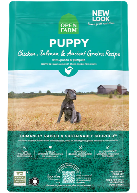 Open Farm® Puppy Ancient Grains Dry Dog Food – 4 lb