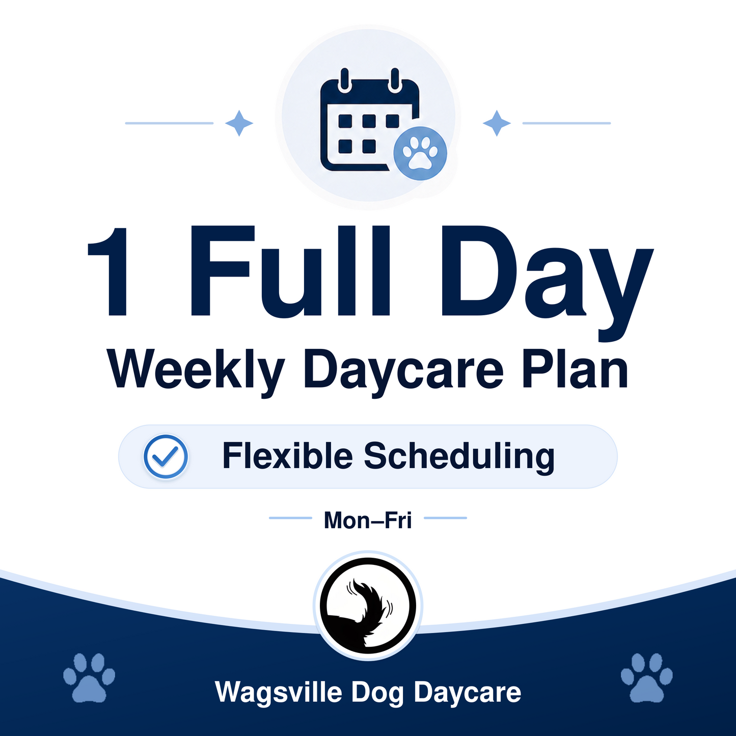 Wagsville 1 Full Day Weekly Daycare Plan
