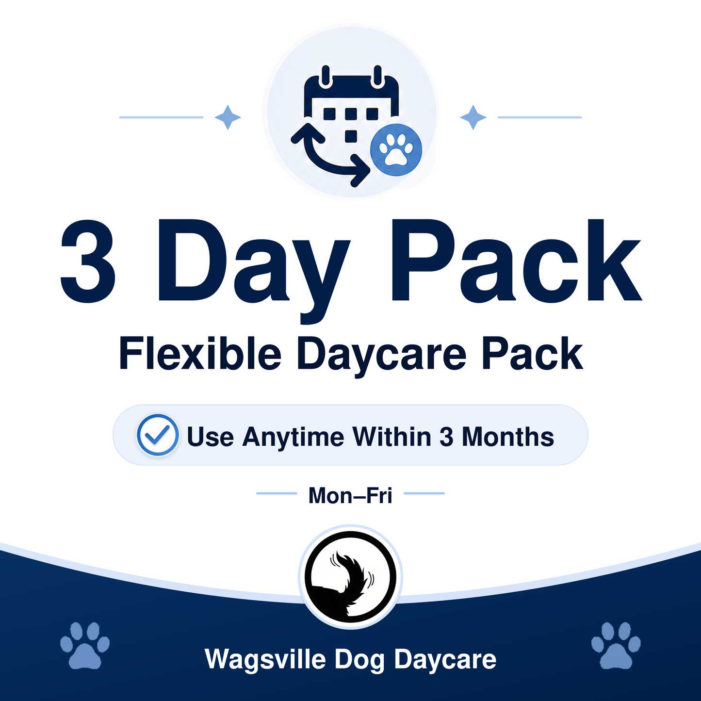 Wagsville 3 Day Flexible Daycare Pack