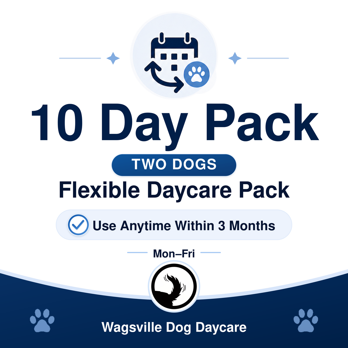 Wagsville 10 Day Flexible Daycare Pack for Two Dogs